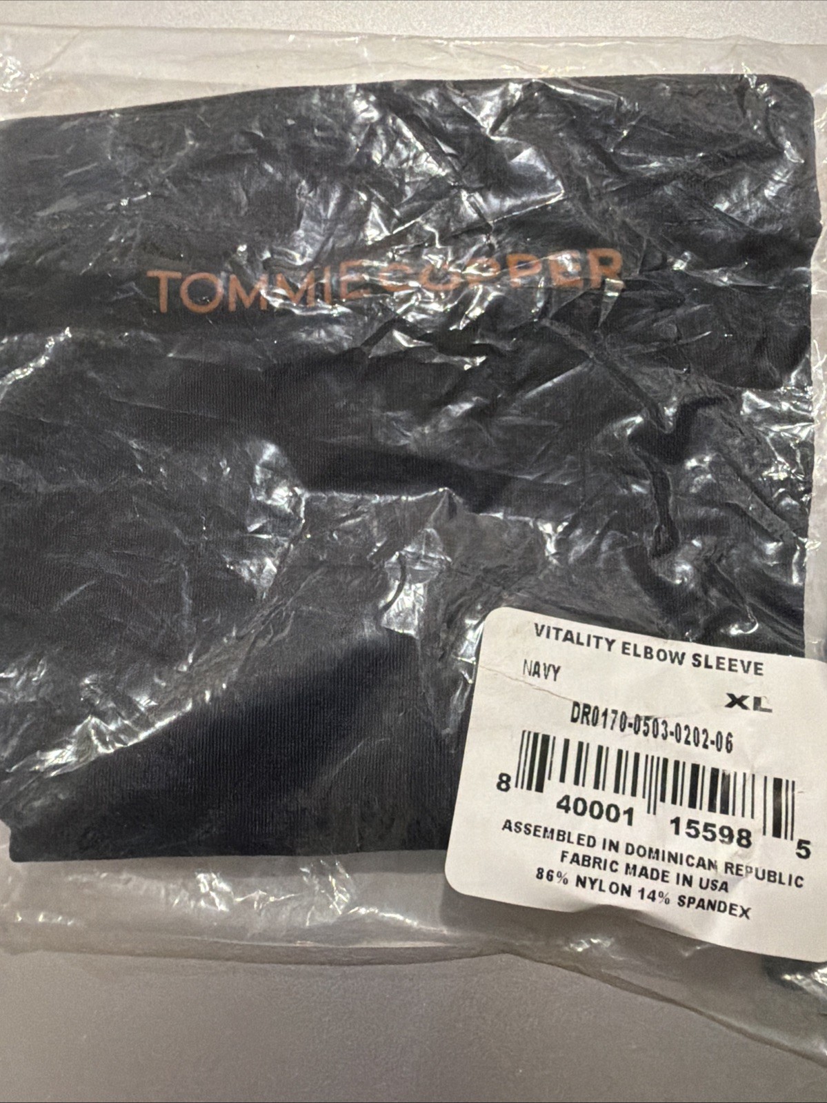 Tommie Copper Vitality TWO Elbow Sleeves Navy XL Cool Copper Compression NWT