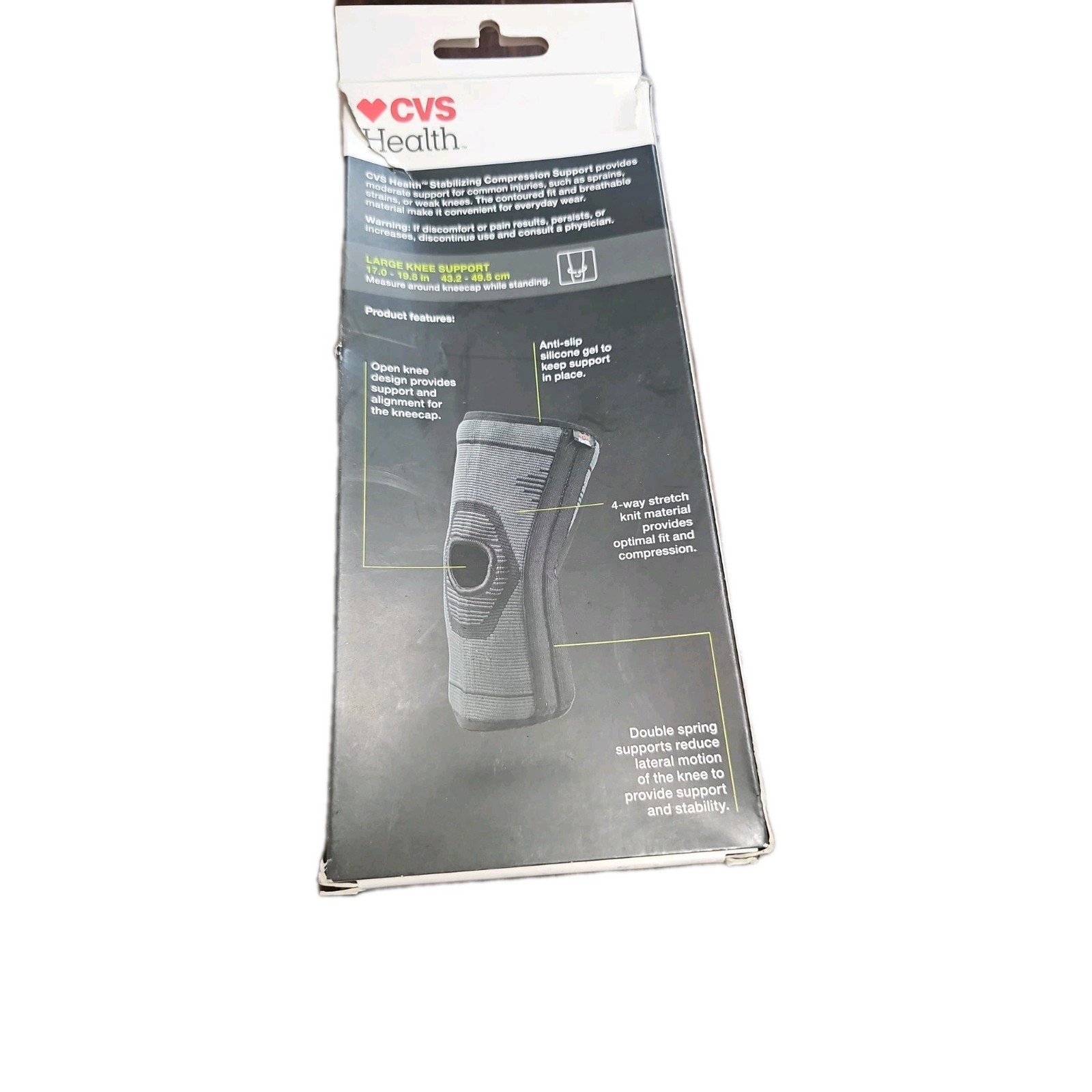 CVS HEALTH Stabilizing Compression Knee Support Size-LG