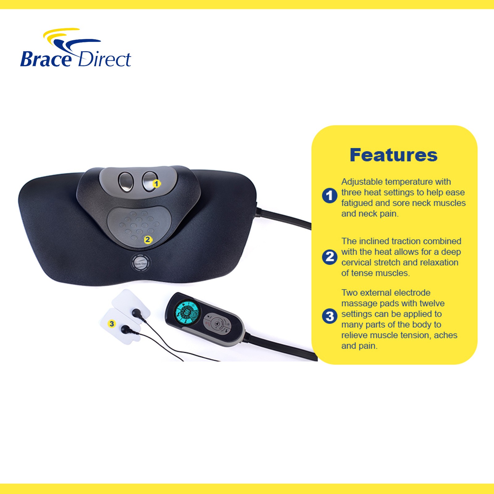 Gently Used Cervical Massager Unit with Neck Traction- Massage, Heat, TENS