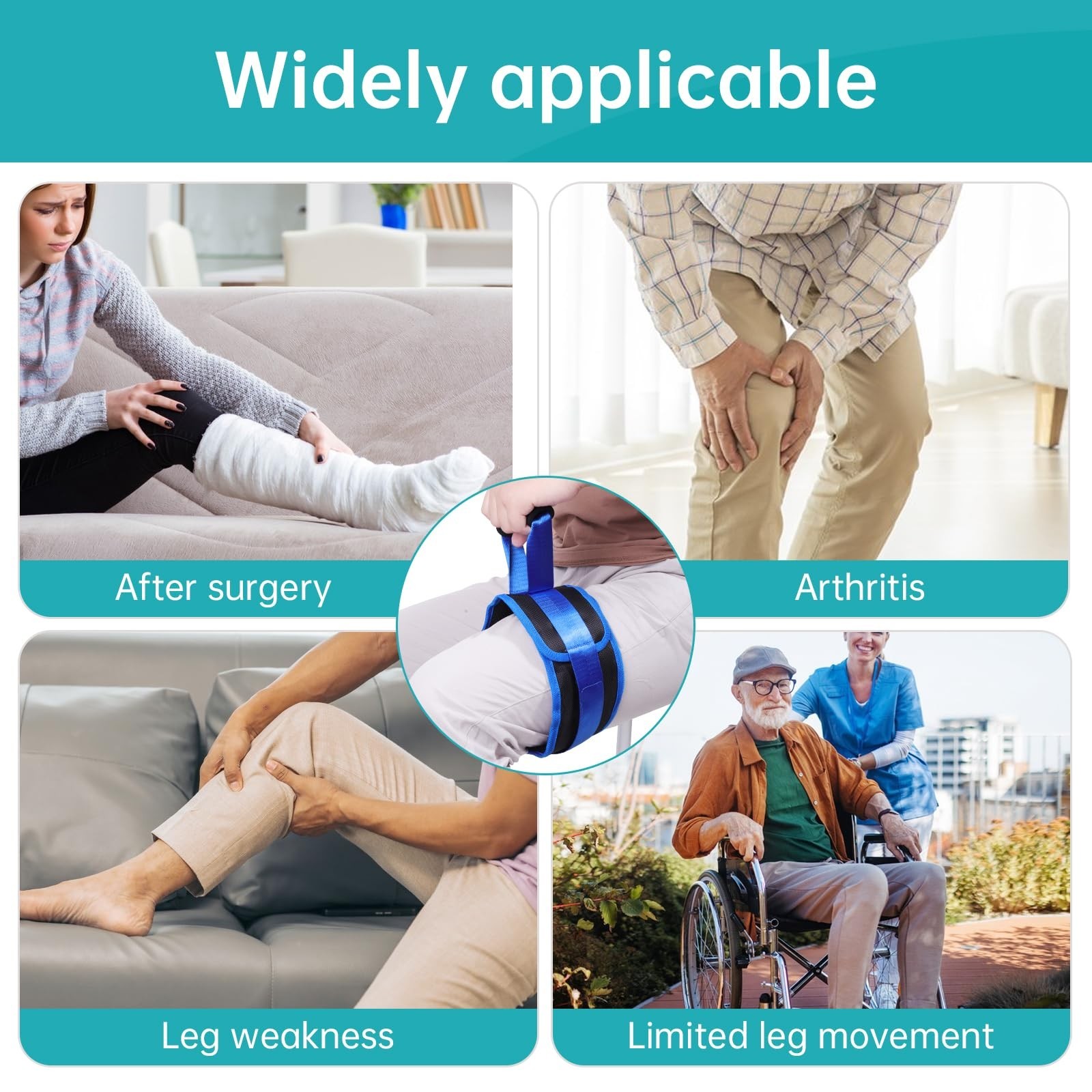Thigh Lifter Strap for Limited Mobility – Leg Lifter Assistance Belt, Knee Recov