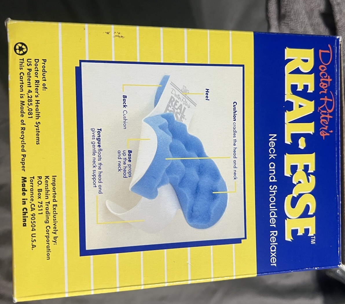 Doctor Riter’s Real Ease Neck Shoulder Relaxer Cervical Support ‘New & Improved’