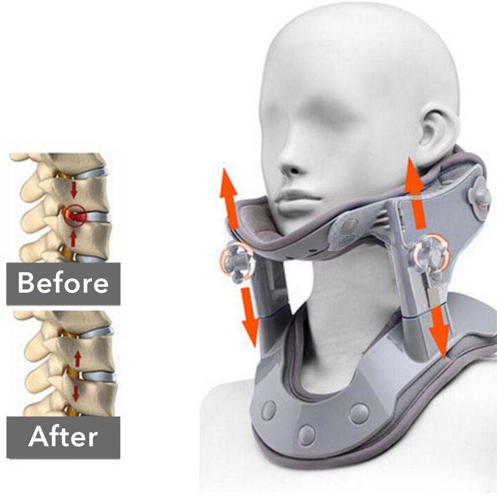 Electric Heated Cervical Collar Heating Neck Traction Brace Support Pain Relief