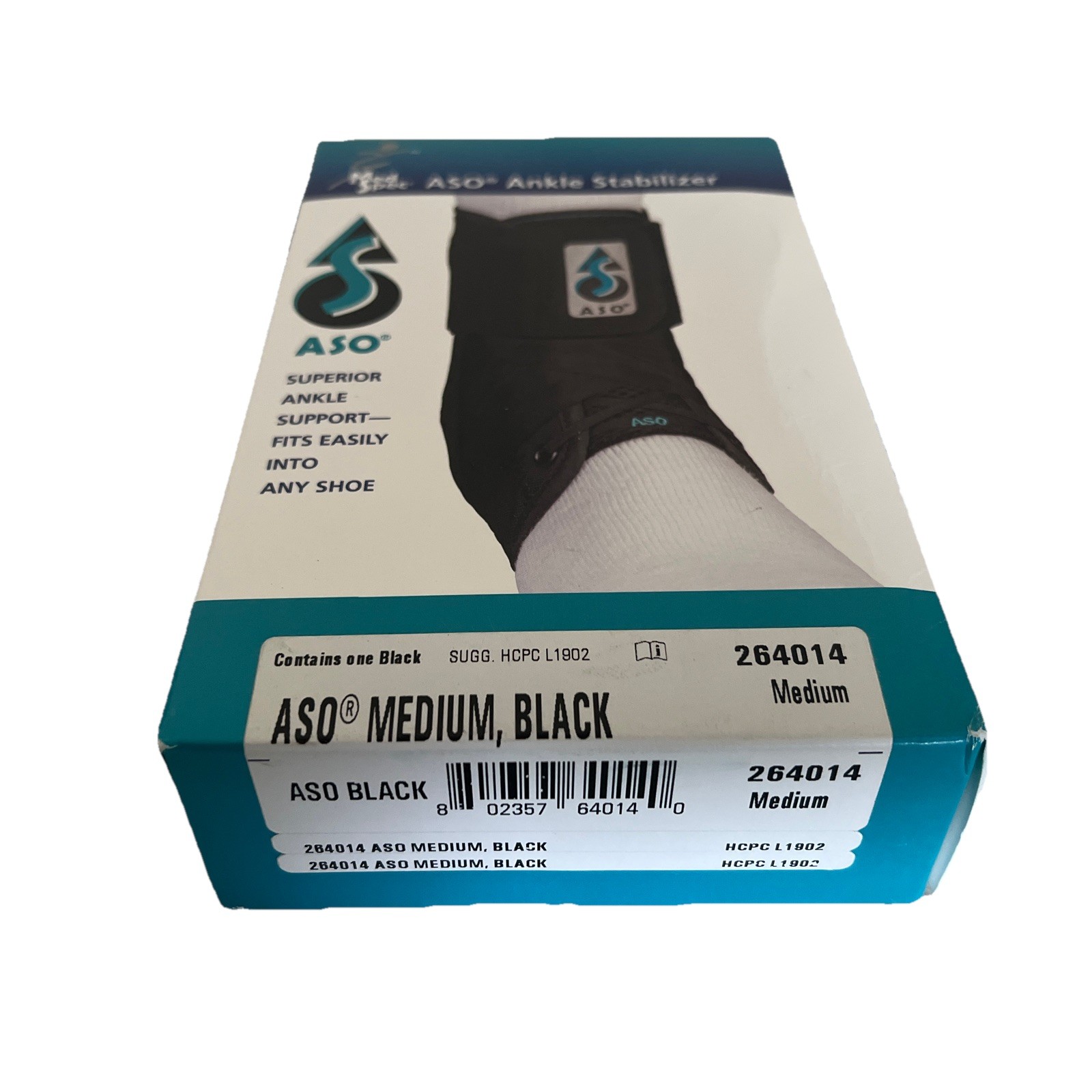 MedSpec ASO w/ Plastic Stays Ankle Stabilizer Black Medium 264014