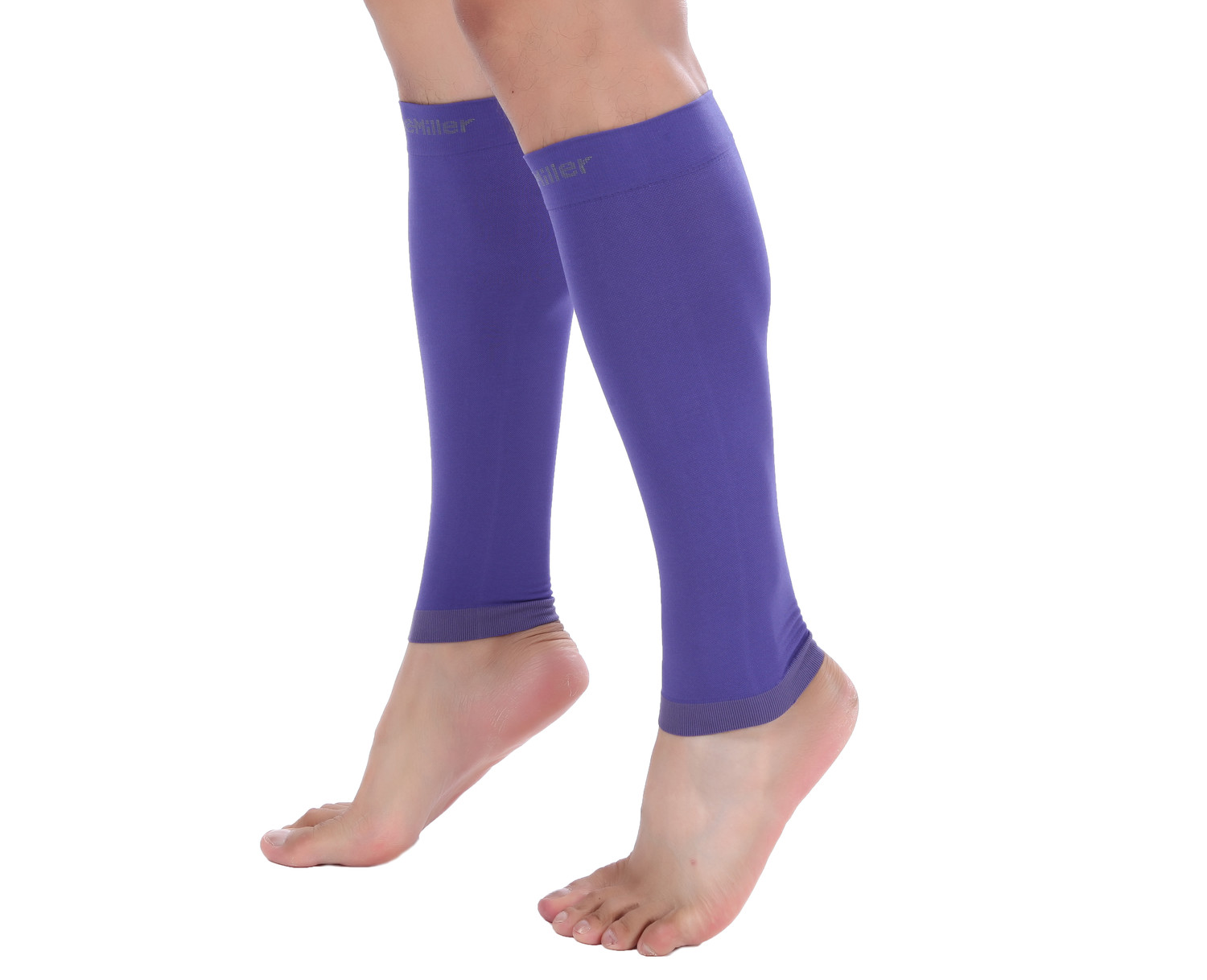 Doc Miller Calf Compression Sleeve 1Pair 20-30mmHg Recovery Varicose Vein VIOLET
