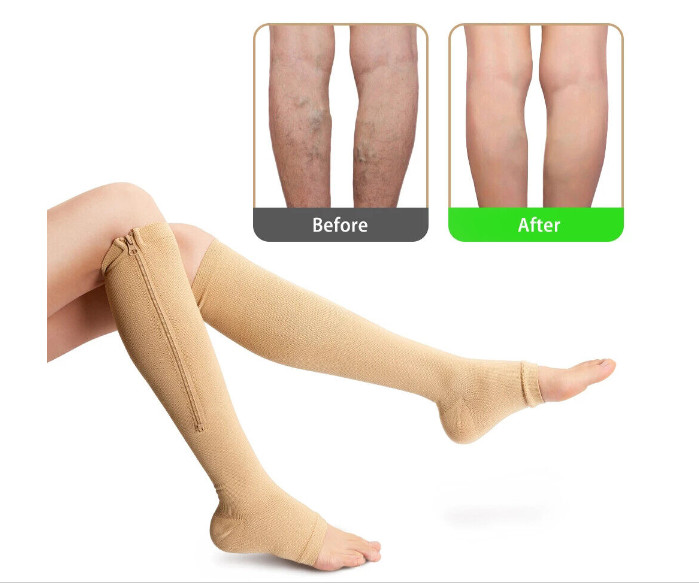 20-30 mmHg Men Women Compression Socks Knee High Support Aching Feet Swelling