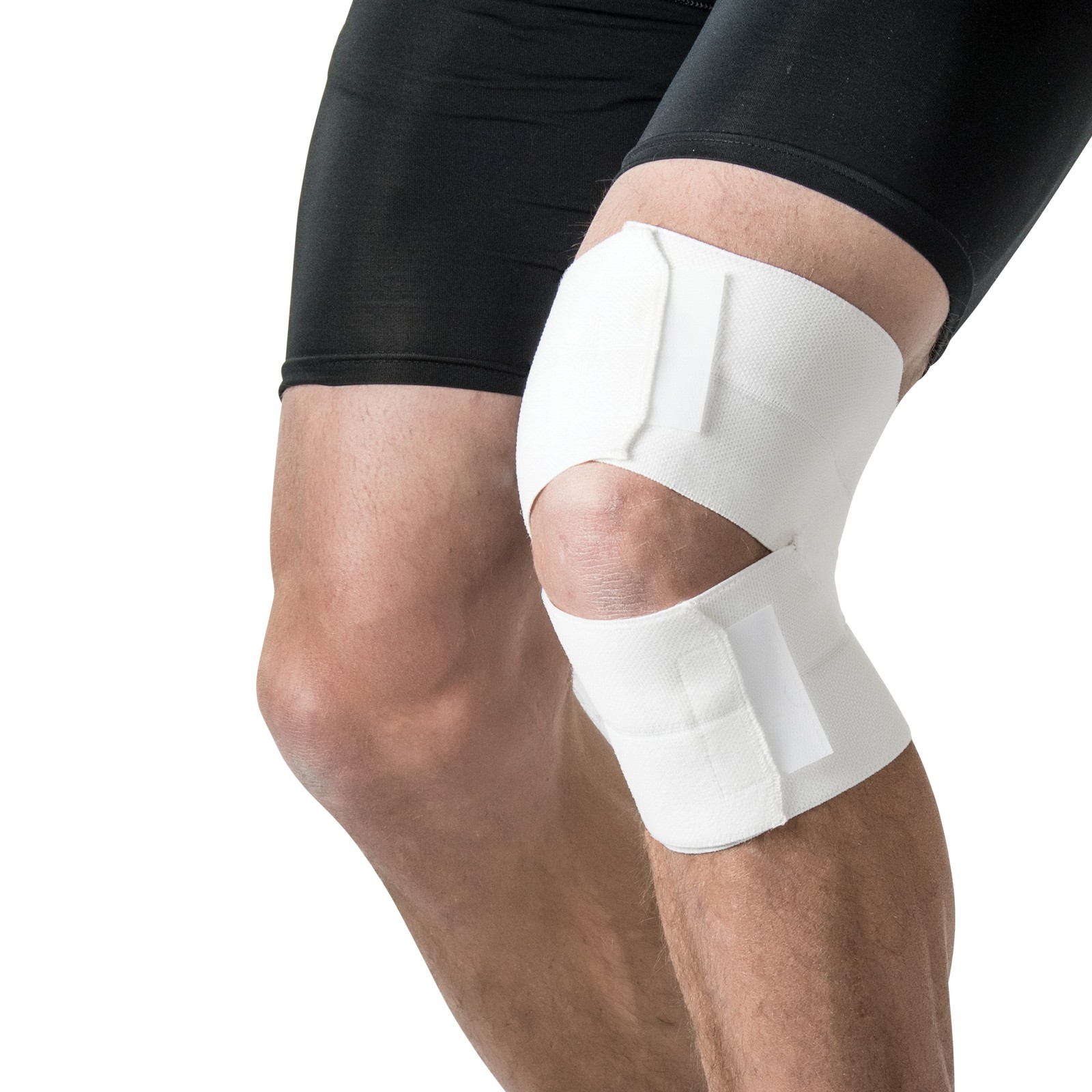 Swede-O Elastic Knee Wrap White 4″ Compression Helps Reduce Sprains Strains