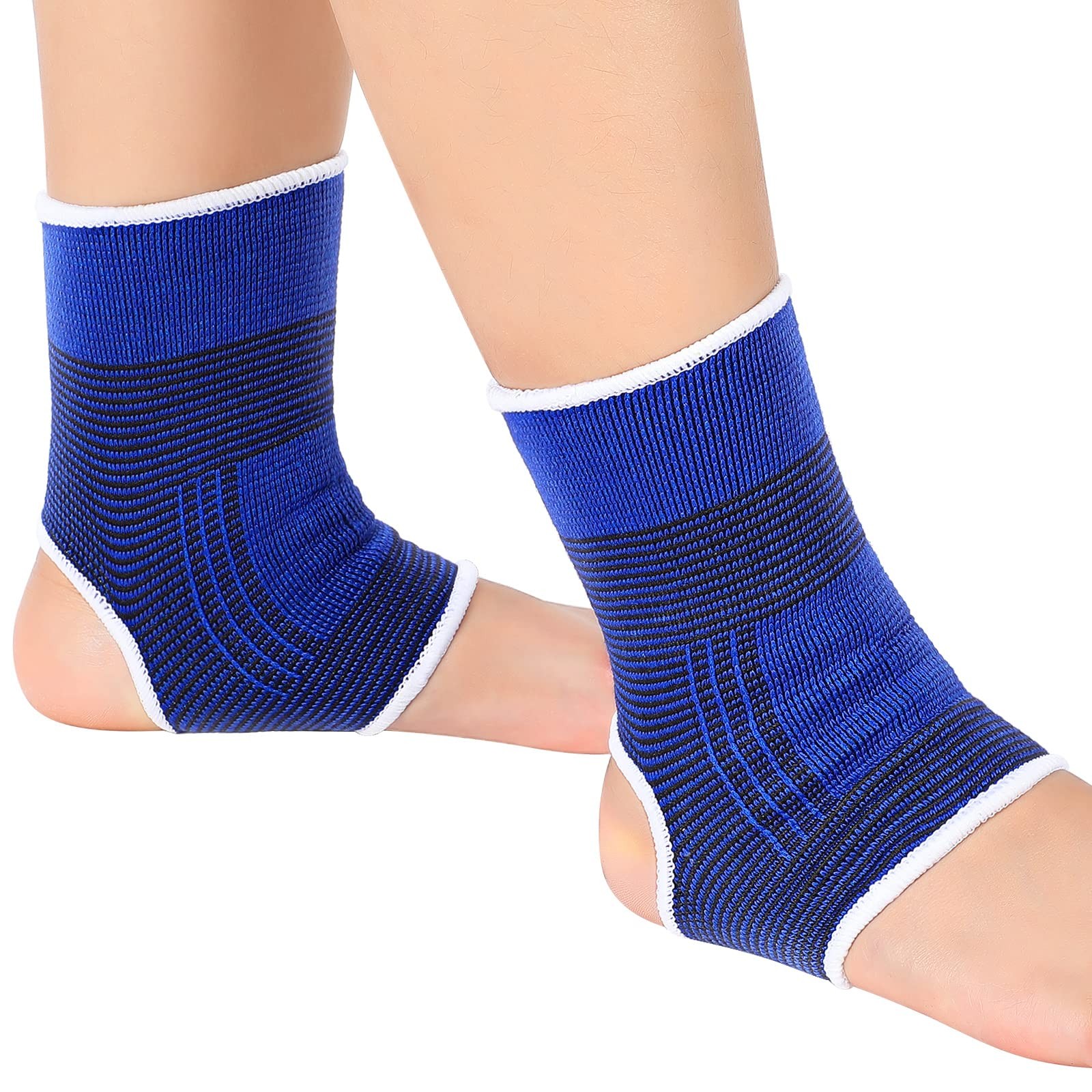 4 Pieces/ 2 Pair Kids Ankle Support Brace Elastic Kids Compression Socks Knit…