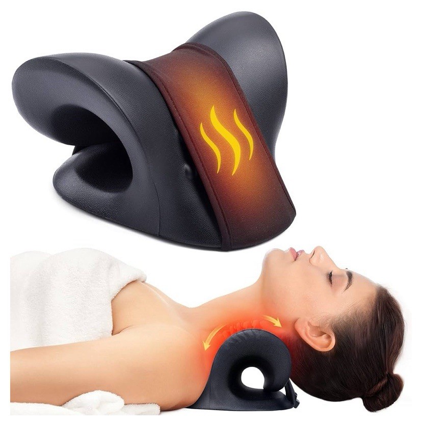 Neck Stretcher Heated for Pain Relief Cervical Traction Device Pillow Graphene