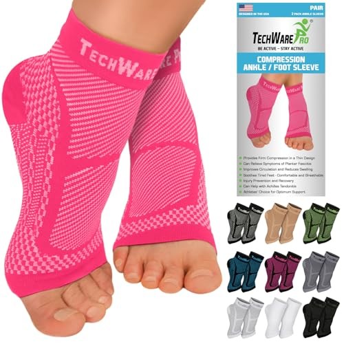 Ankle Brace Compression Sleeve – Plantar L / XL (see size chart) Pink