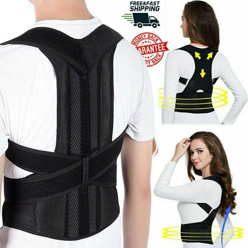 True Fit Posture Corrector Belt For Men Women Adjustable Back Brace Straightener