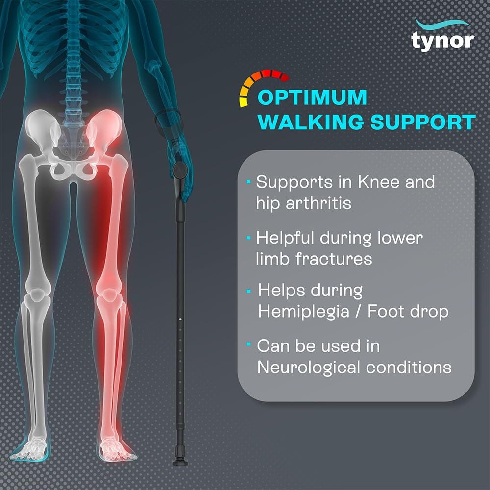 Tynor Elbow Crutch Adjustable Lightweight & Durable Crutch for Mobility Support