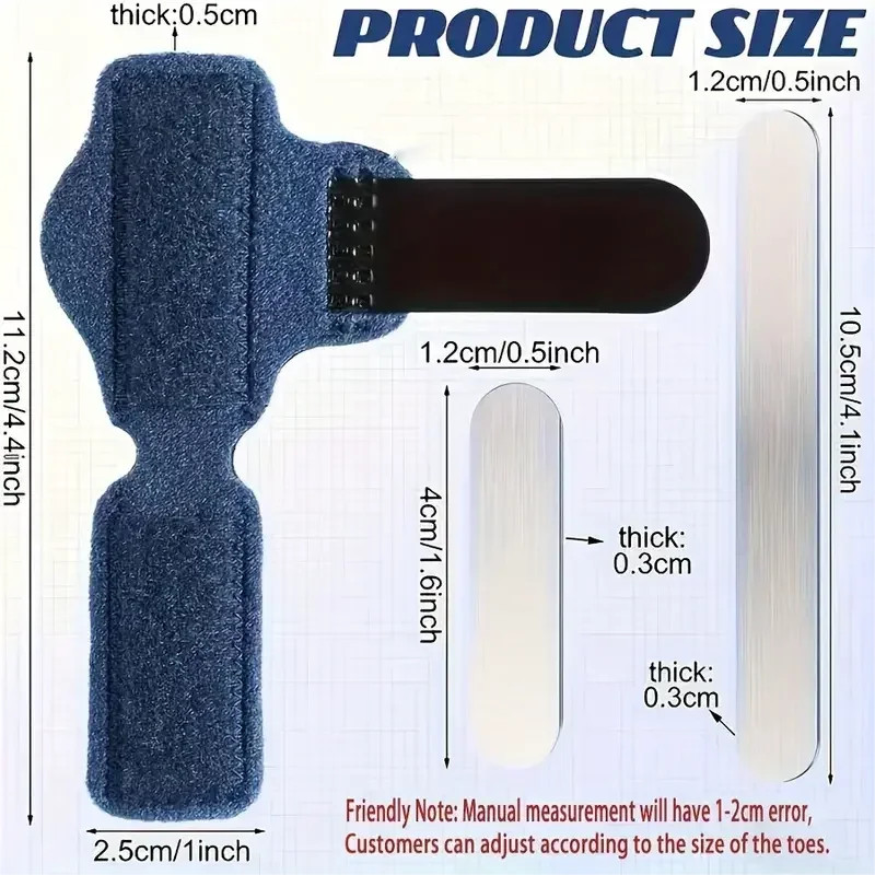 1pcs Toe Splint Straightener Hammer Brace Wrap Covers Broken Support Foot Guards