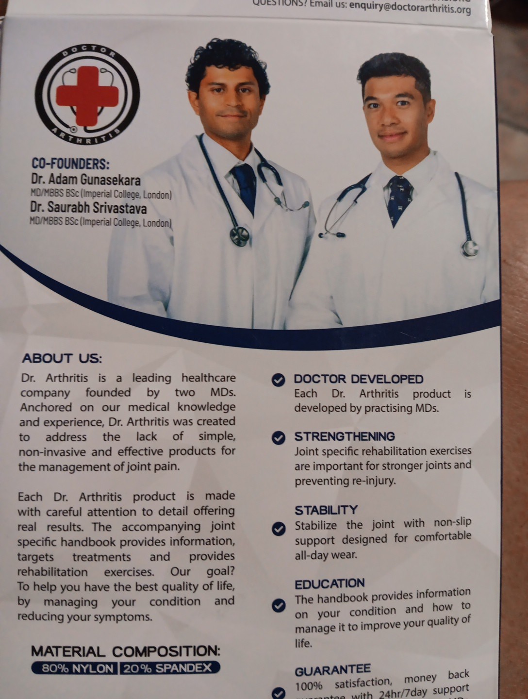 Dr A Calf Sleeve-Size Large & Handbook