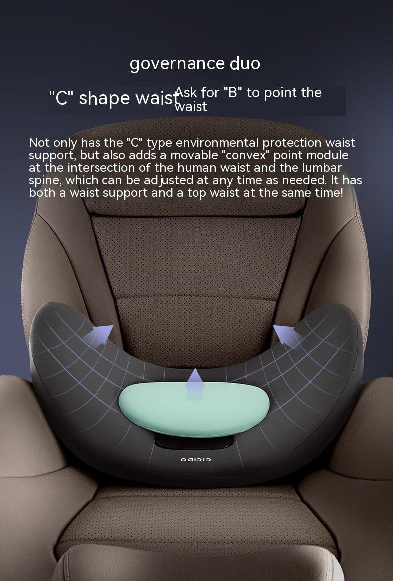 CICIDO Car Seat Lumbar Pillow Back Support Cushion Memory Foam Adjustable Home