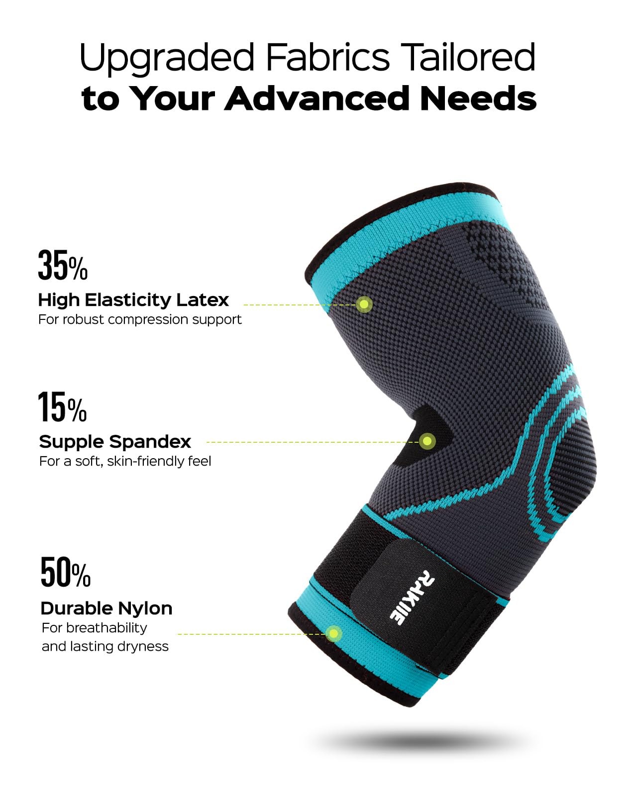 Elbow Compression Sleeve 2 Pack, Elbow Brace for Tendonitis and Tennis Elbow,…