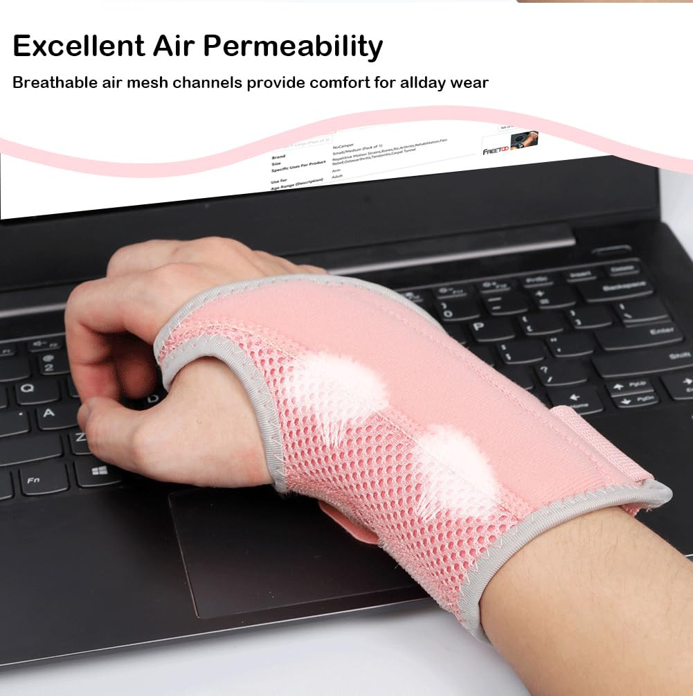Nucamper Wrist Brace for Carpal Tunnel Relief, Adjustable Wrist Support Splint H