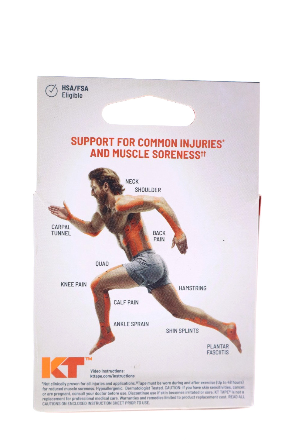 KT Tape Original Elastic Sports Tape – 20 Cotton Strips