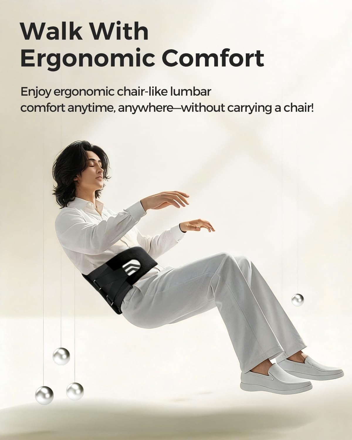 Ergonomic Breathable Back Support Brace for Men & Women – Lower Back Pain Relief