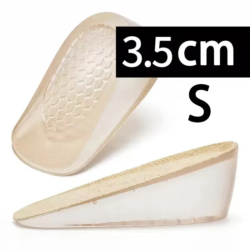Silicone Height Increasing Insoles Invisible Heel Pads Shock Absorbing Insoles f
