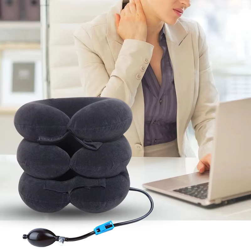 1Pcs Neck Stretcher Inflatable Cervical Neck Traction Brace Breathable Comfortab