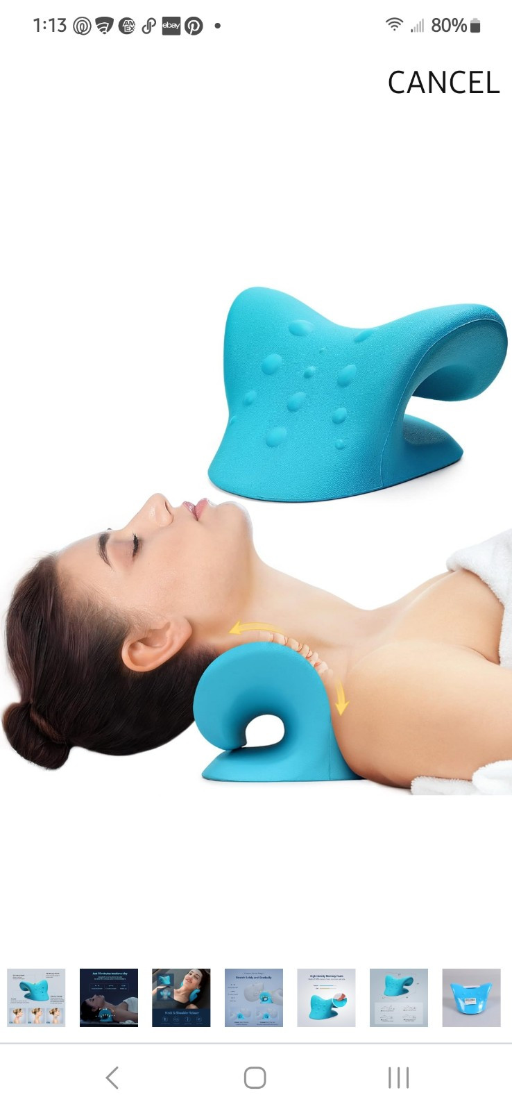 Neck Shoulder Relaxer Massage Rest Pillow Neck Stretcher Cervical Spine Health