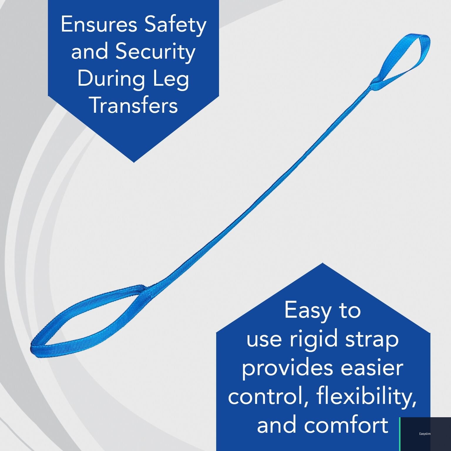 Rigid Leg Lifter Strap, 34.5 Inches, Transfer Assist Aid for Mobility