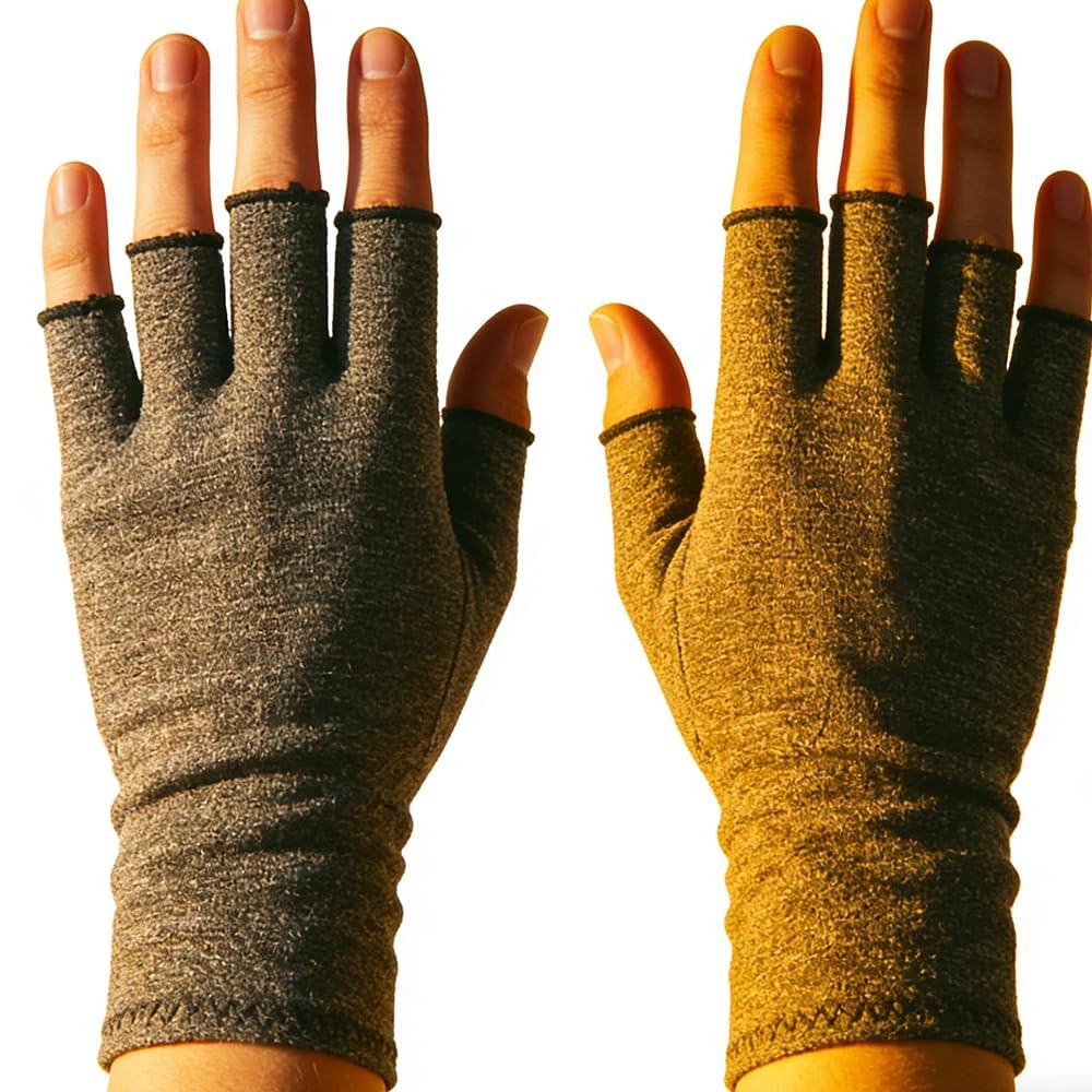 Compression Arthritis Gloves Fingerless Carpal Tunnel Gloves for Cycling Driving