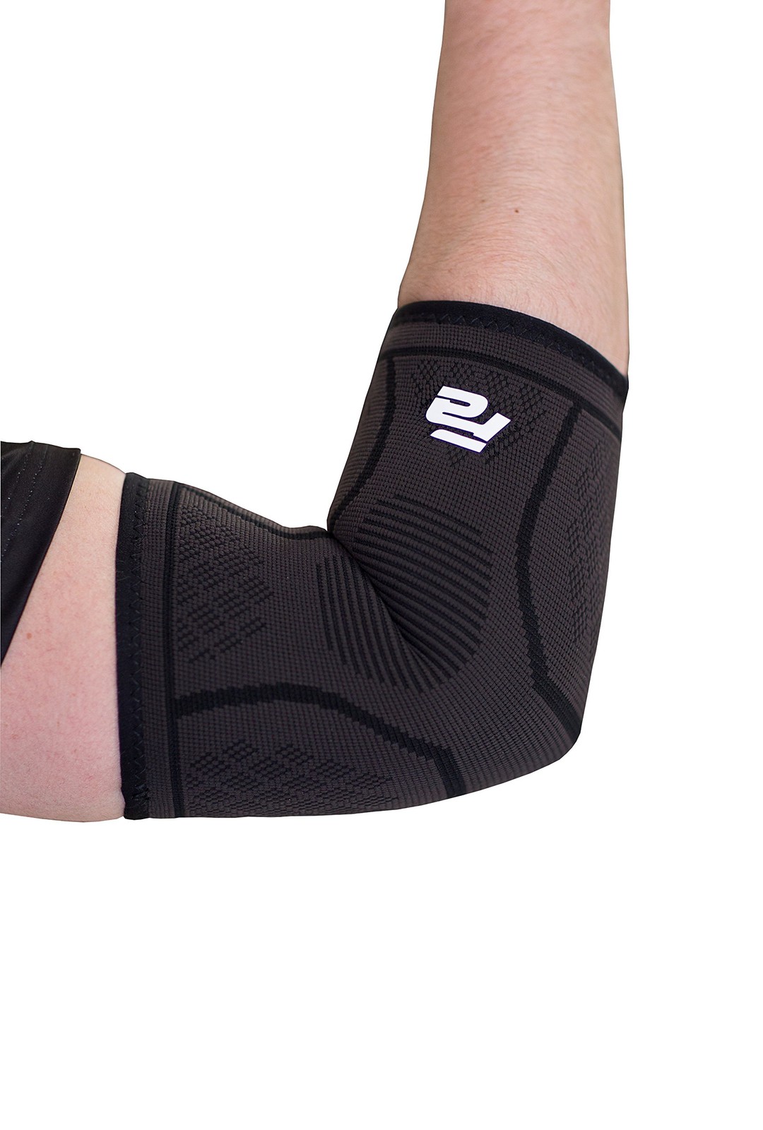 Fit Active Sports Elbow Arm Brace Compression Sleeve For Weight Large, Black