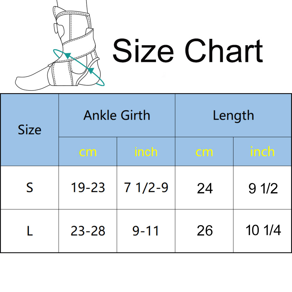 Drop Foot Ankle Support Brace Stabilizer Splint Compression Sprain Pain Relief