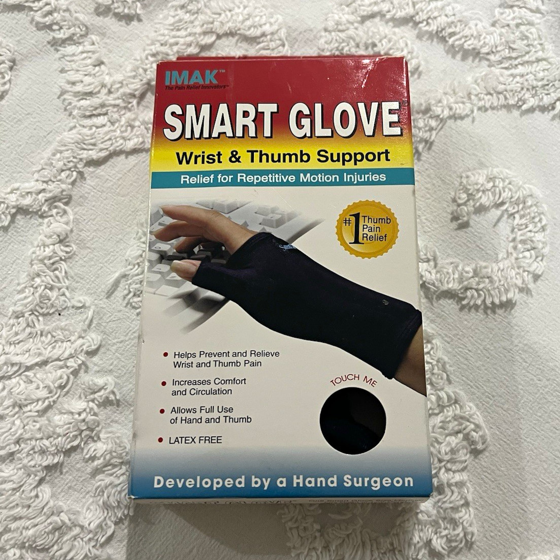IMAK Smart Glove Wrist & Thumb Support Glove M Black Reversible Splint