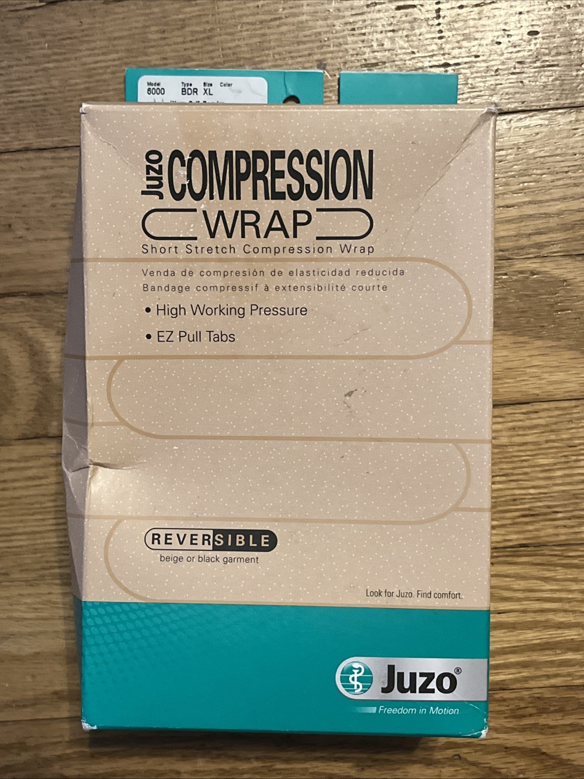Juzo Compression Wrap 6000 BDR 30-40mmHg Calf Wrap 27012 10680133 Sz XL