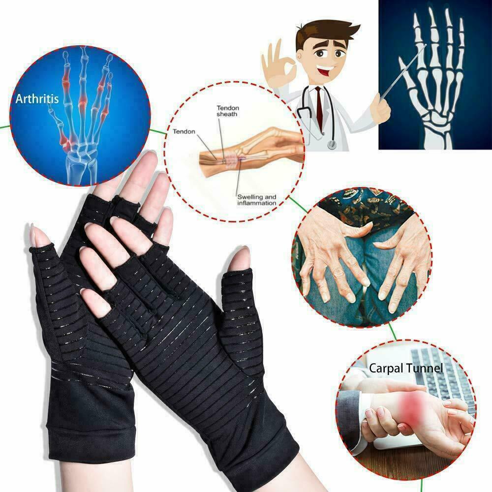 Copper Arthritis Compression Gloves Hand Pain Swelling Pain Relief Women Men