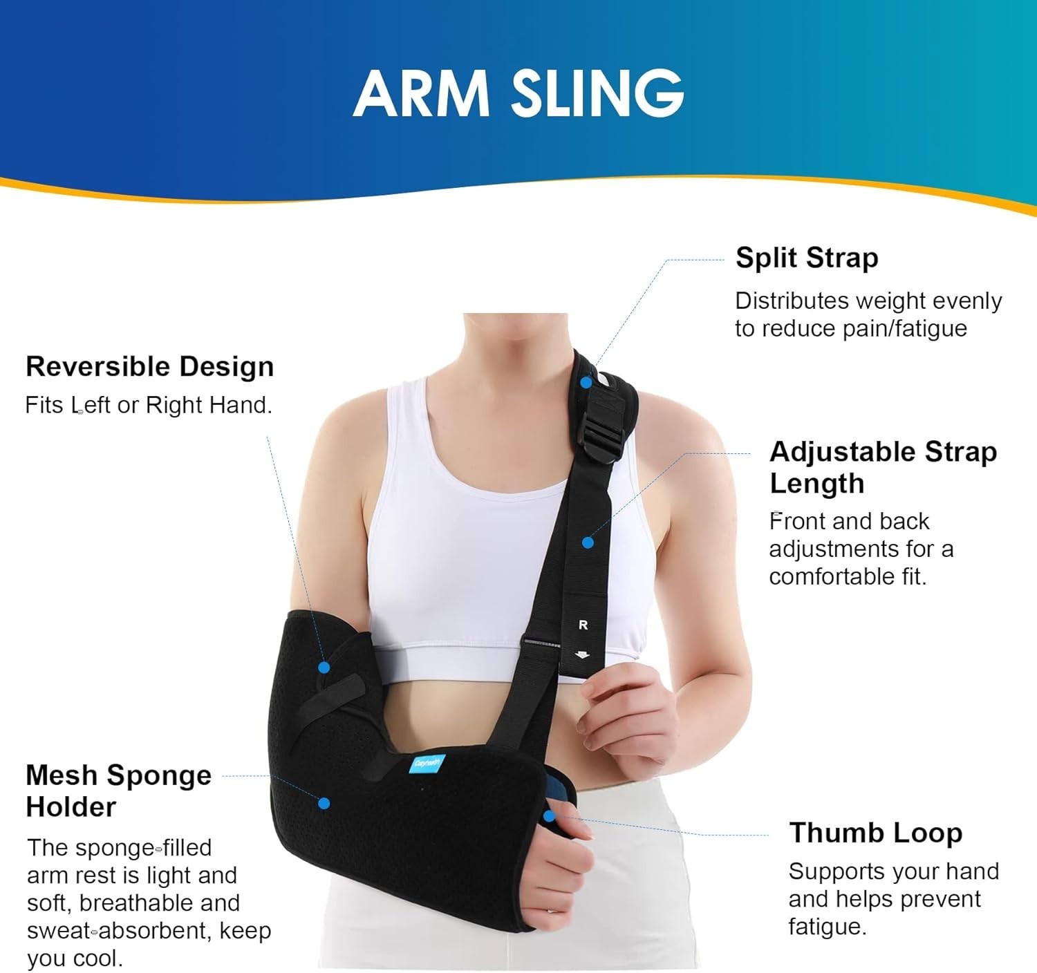 Small Medical Support Arm Sling for Shoulder Injury & Rotator Cuff