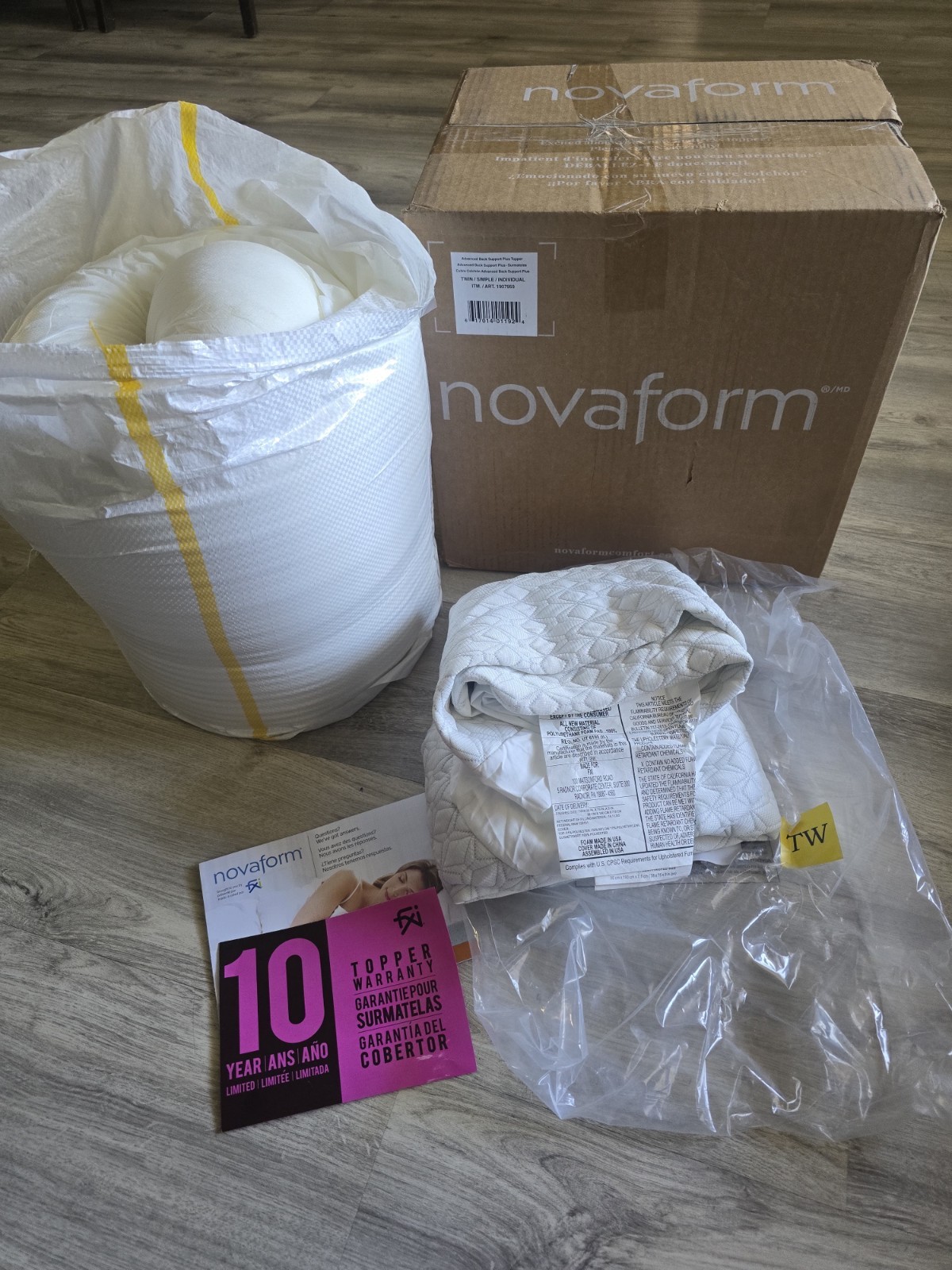 nova form advanced back support twin Topper