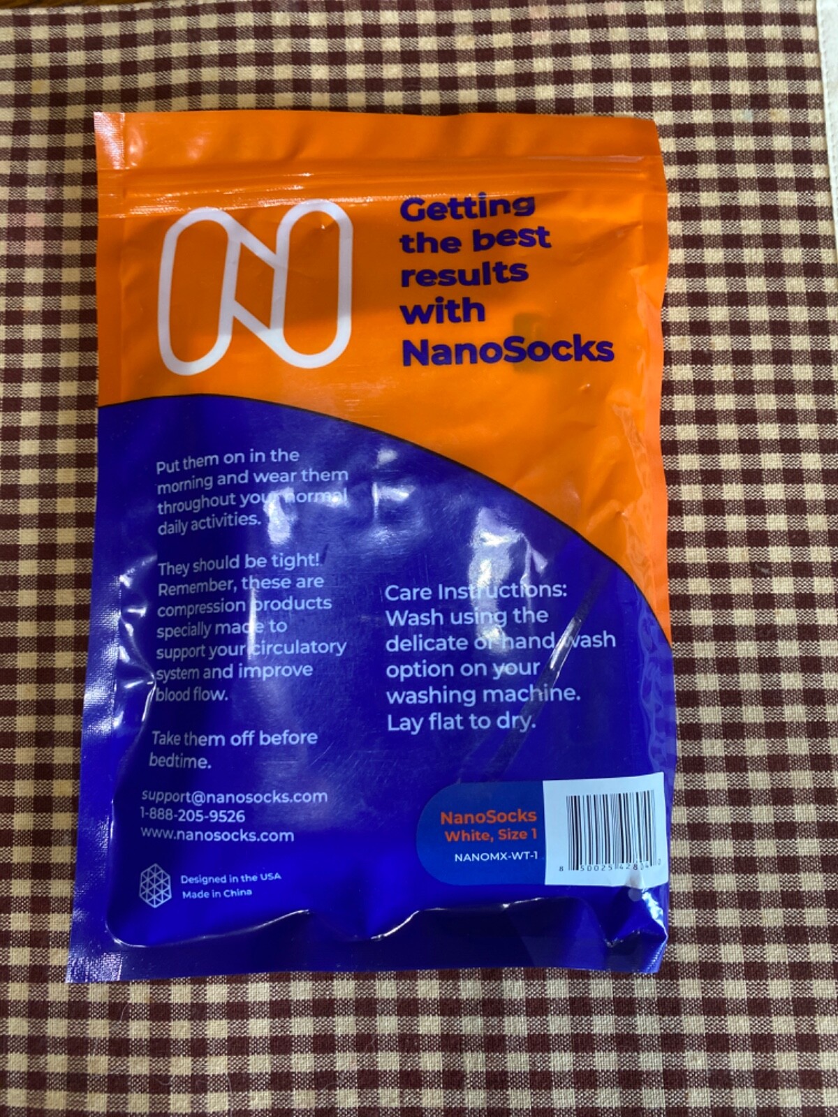 Nanosocks 3D Nano-Weave Technology Nanomx-WT-1 White Size 1 NIP