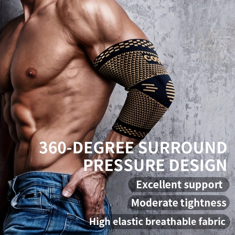 Copper Elbow Compression Sleeve Sports Elbow Support Joint Pain Relief Protector