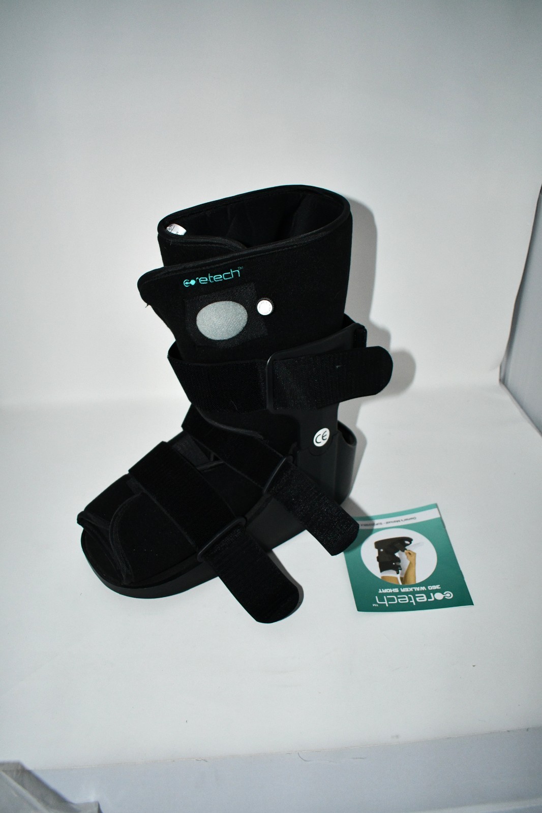 Vive Health 360 Walker Boot Short Coretech w/ Imprinting – Black, Pneumatic LARG