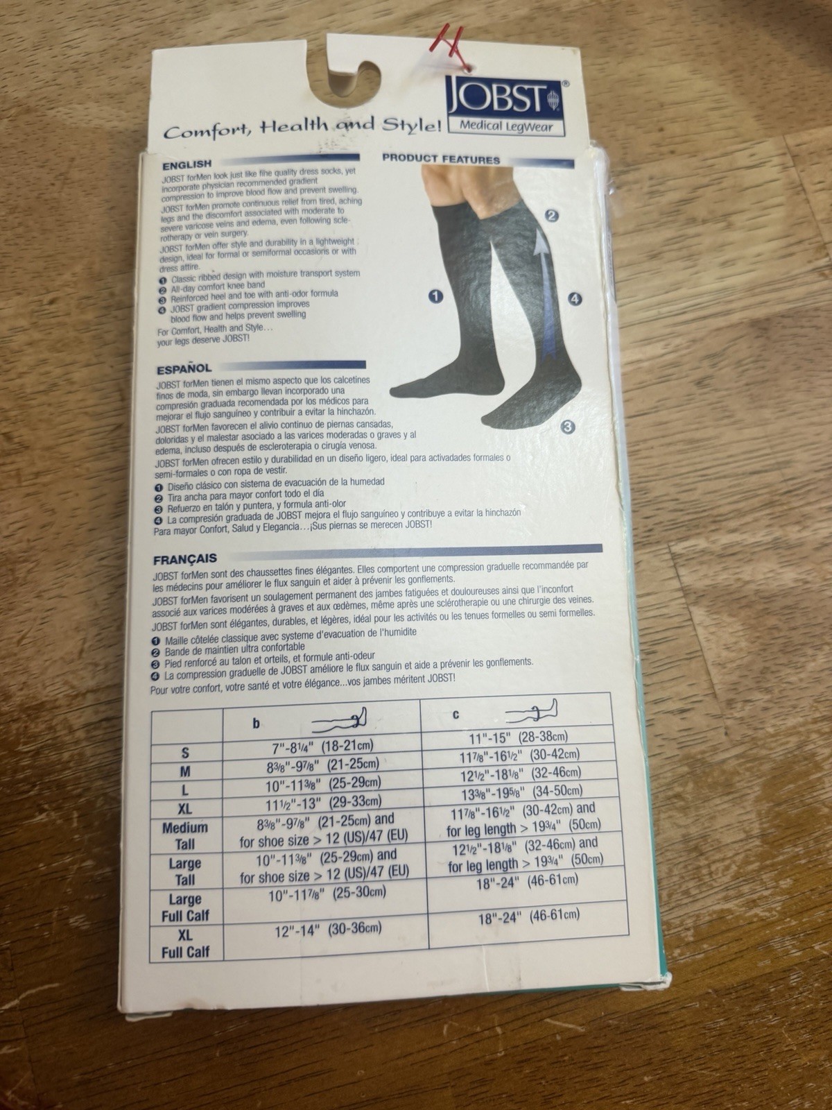 Jobst Mens Medical Compression Socks Medium Black Knee CT 20-30 mmHg New in Box