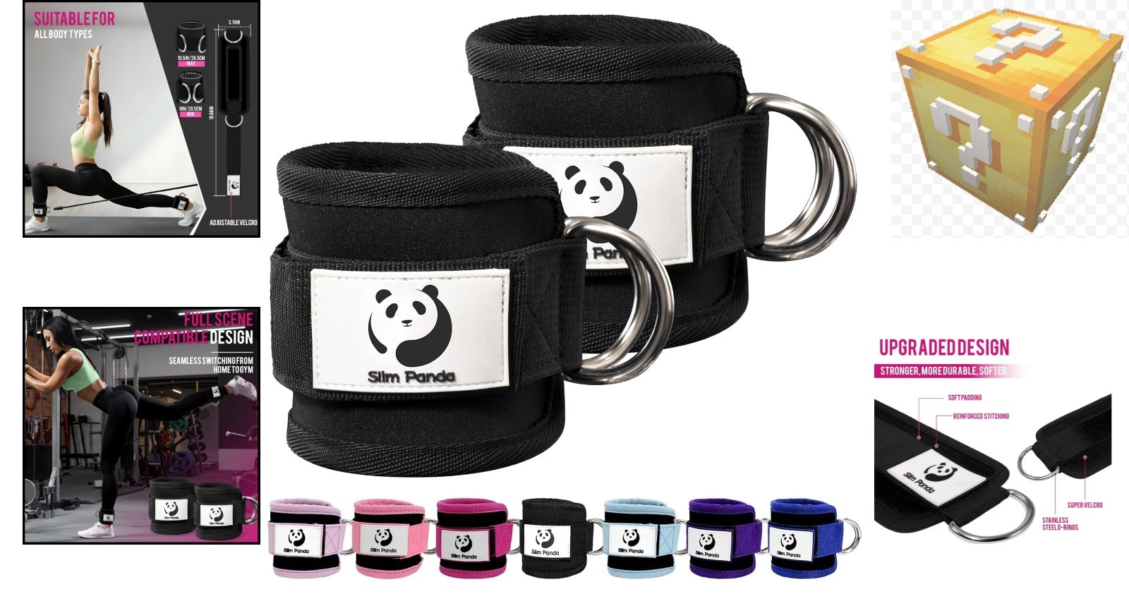 Neoprene Adjustable Ankle Strap Set for Inclusive Glute and Leg Workouts
