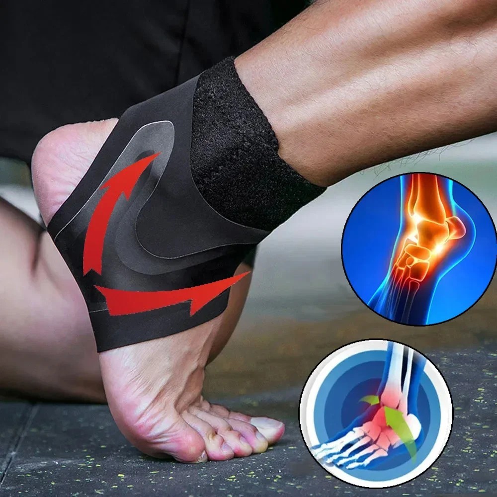 Adjustable Compression Ankle Support Brace for Running Hiking Basketball 1/2Pair