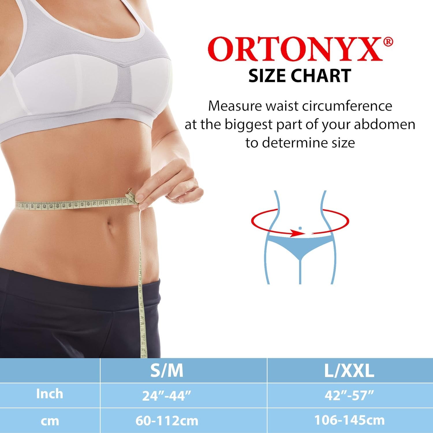Ergonomic Abdominal Support Hernia Belt for Men & Women Black Size L/XXL