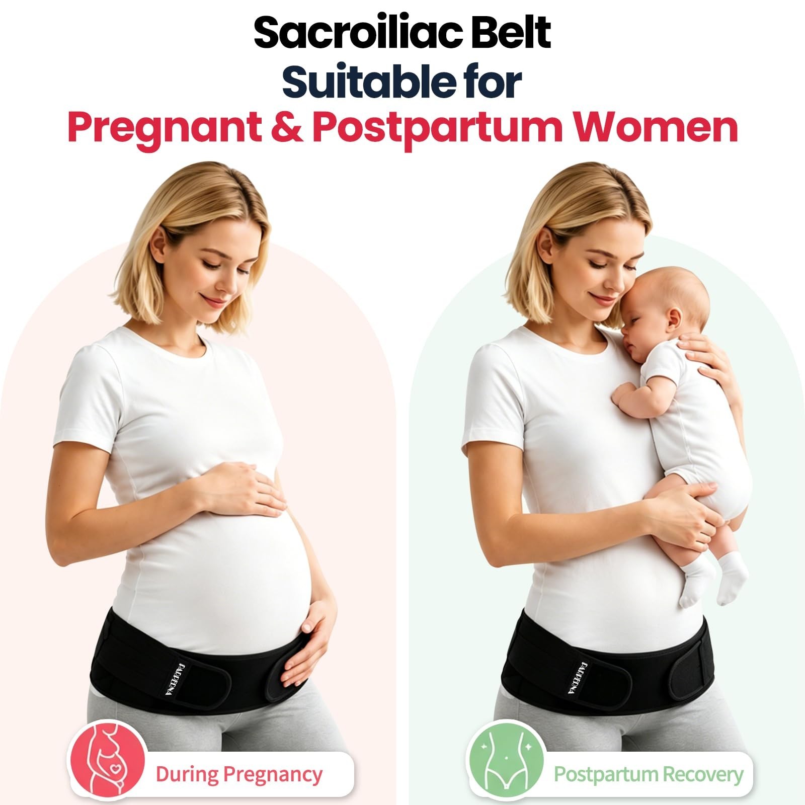 Adjustable Sacroiliac SI Joint Hip Belt for Pain Relief – Lower Back Support Bra