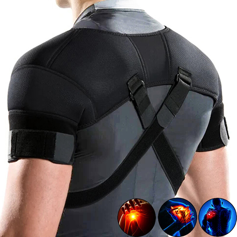 Shoulder Brace Support Compression Sleeve Orthosis Rotator Cuff Pain Relief Gym