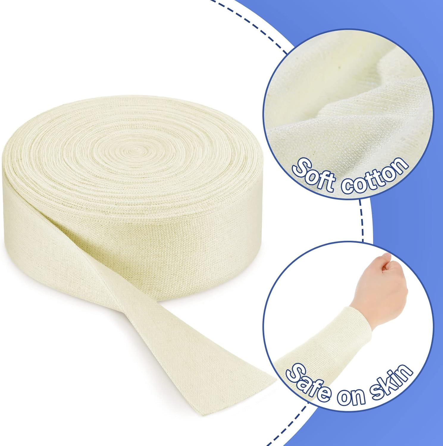 Economy Cotton Stockinette Tubular Bandage Comfortable Arm Leg Knee Prewrap for