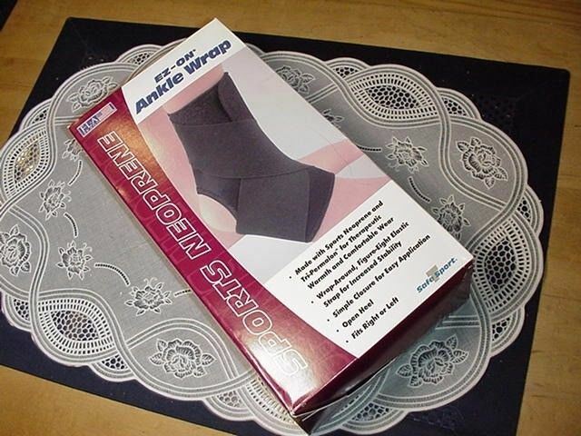 FLA 40-5501LBLK Safe-T-Sport Ez-On Wrap-Around Ankle Support, Black, Extra Large