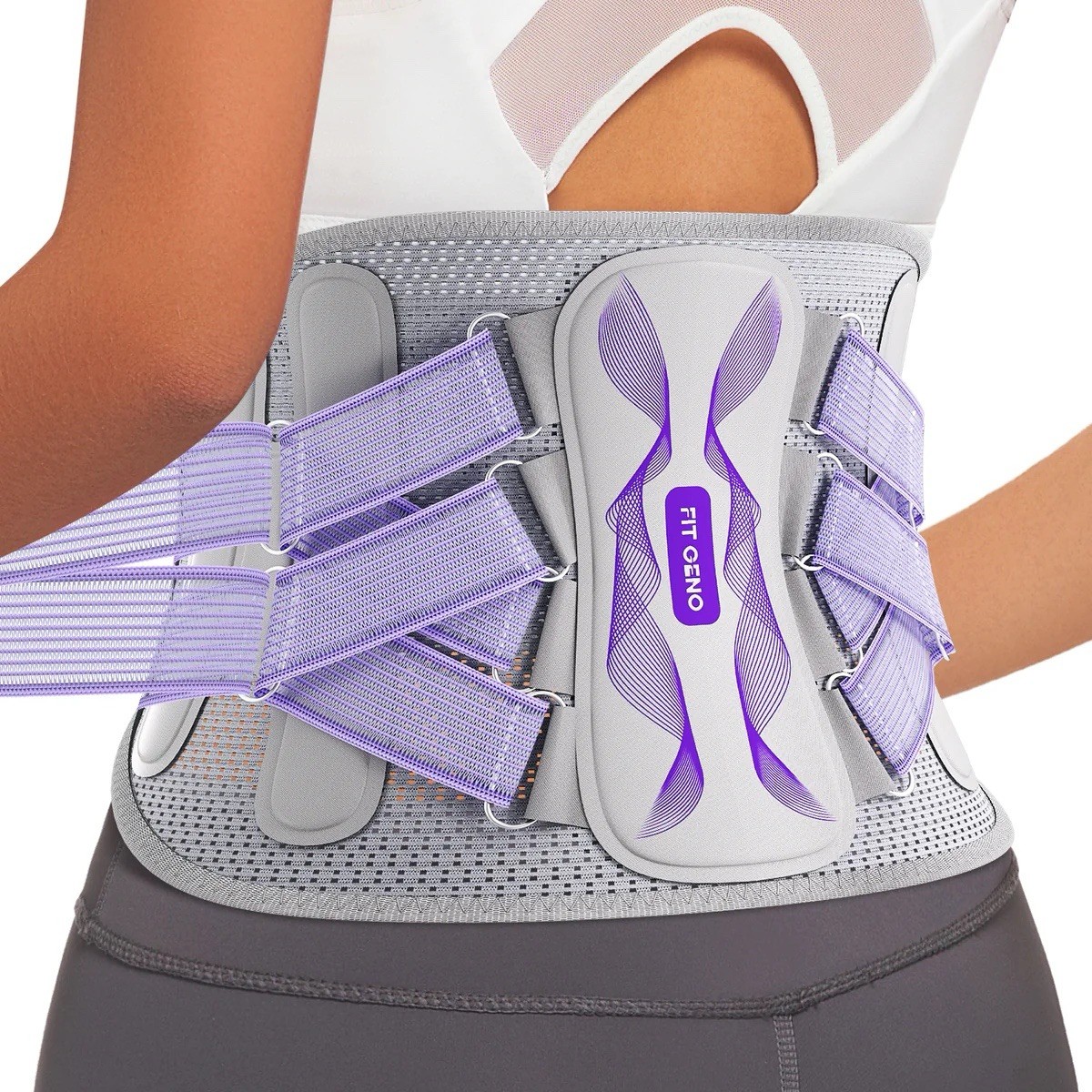 Fit Geno Lumbar Support Back Brace Size Medium Unisex