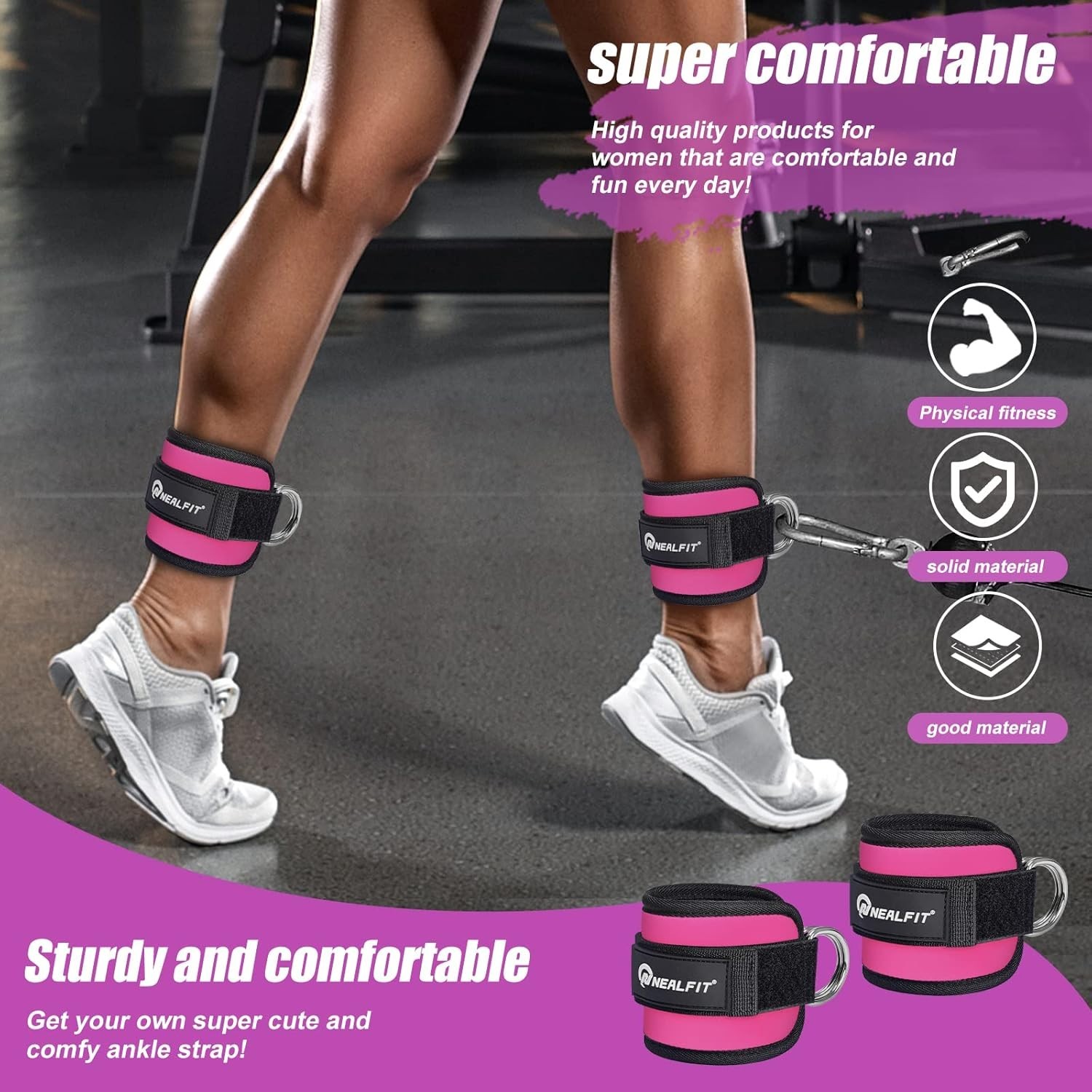 Lightweight Ankle Strap for Cable Machines – Perfect for Kickbacks & Extensions