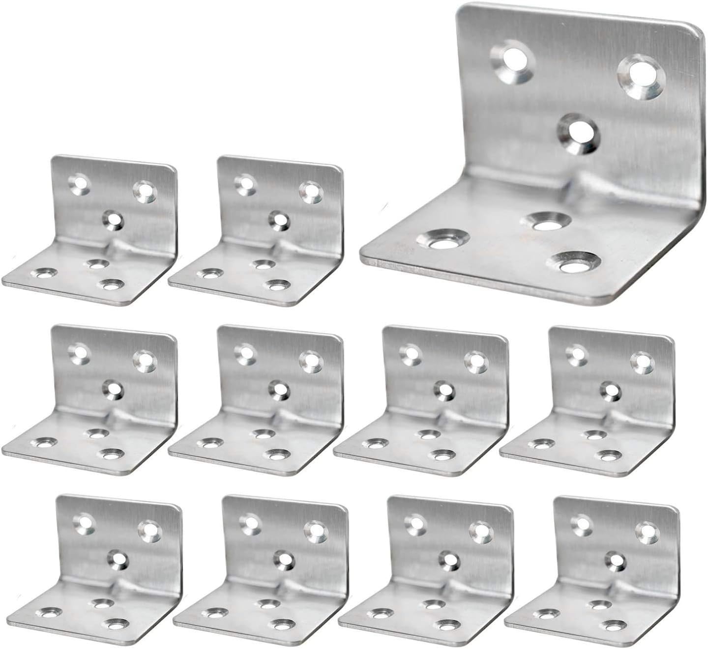 40 Pcs Stainless Steel Corner Braces – 1.2”x1.5” for Furniture Support