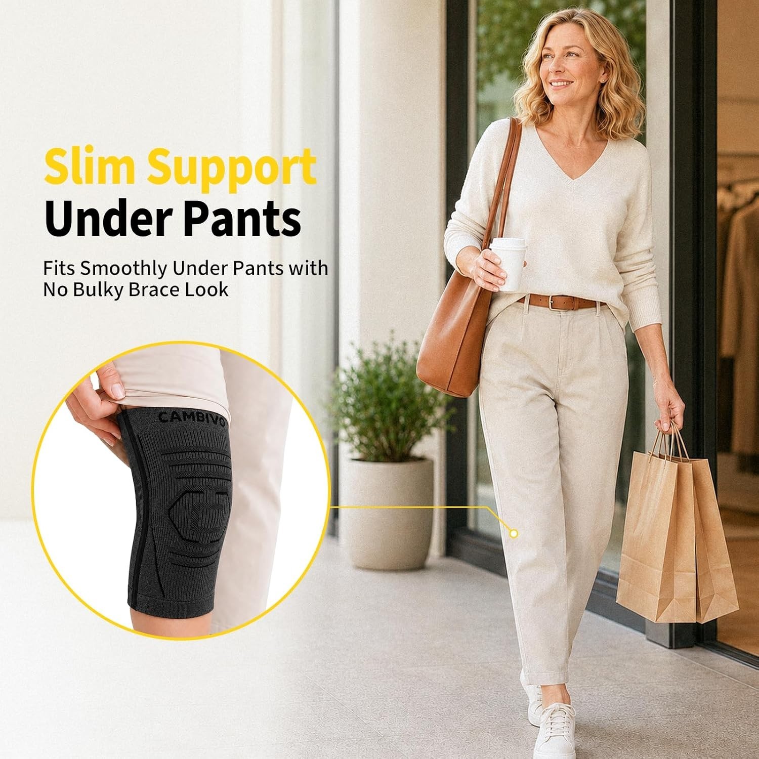 Lightweight Knee Sleeves for Arthritis, Meniscus – 2 Pack