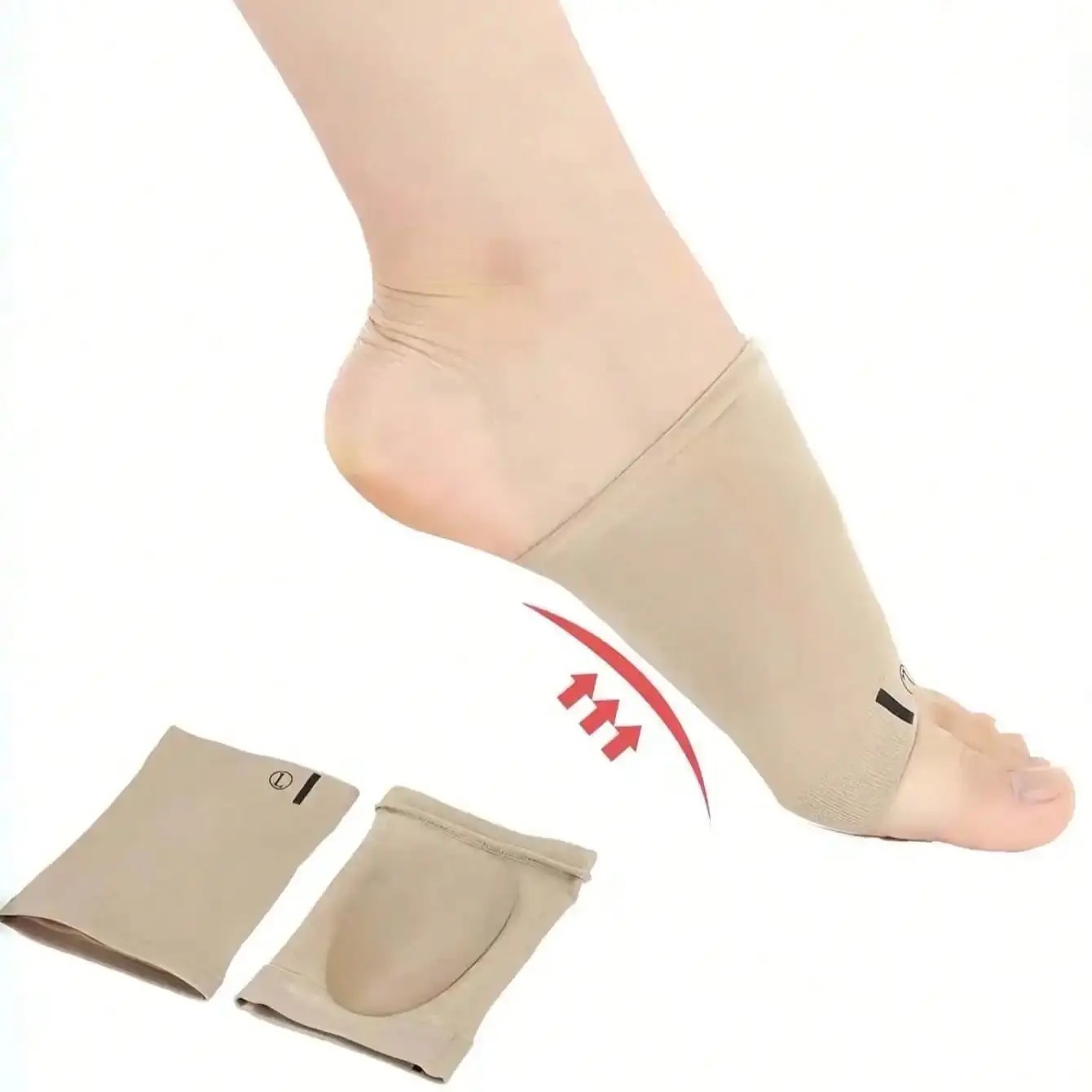 Compression Arch Support Plantar Fasciitis Gel Pad Brace Sleeve Ankle Foot Warp